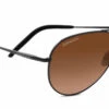 FlightSunglasses Serengeti Carrara 8453 <span>- Satin Dark Gun Non Polarized Drivers Gradient Photochromic Lenses</span>