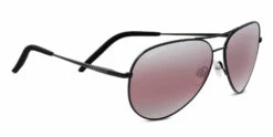 FlightSunglasses Serengeti Carrara 8454 <span>- Satin Black, Polarized Sedona Bi-Mirror, Photochromic Lenses</span>