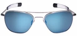 FlightSunglasses Randolph Aviator White Gold Sunglasses<span>-Polarized Colbalt & American Grey</span>