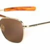 FlightSunglasses Randolph Aviator II Sunglasses<span>- 23K Gold With American Tan Polarized Glass Lenses</span>
