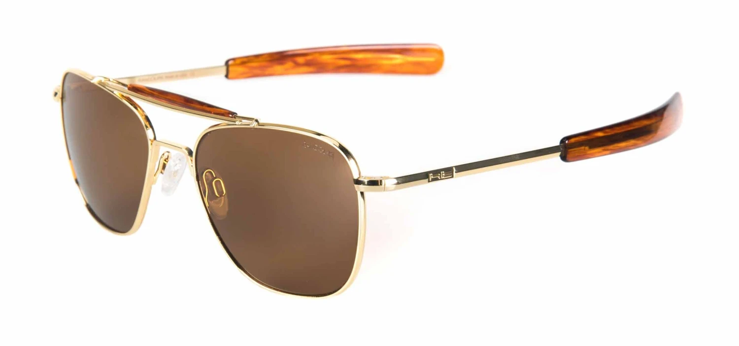 FlightSunglasses Randolph Aviator II Sunglasses<span>- 23K Gold With American Tan Polarized Glass Lenses</span> 3 FlightSunglasses Randolph Aviator II Sunglasses<span>- 23K Gold With American Tan Polarized Glass Lenses</span>