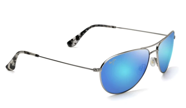 FlightSunglasses Maui Jim Sea House 772 Sunglasses<span>- Silver With Polarized Blue Hawaii Lens</span>