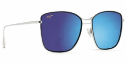 FlightSunglasses Maui Jim Tiger Lily 561 Sunglasses -Flightsunglasses MauiJImtigerlilyCustomSunglassesSilverwithBlueHawaii