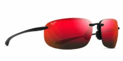FlightSunglasses Maui Jim Ho’okipa XLarge 456 Sunglasses -Flightsunglasses MauiJimHo okipaXL456SunglassesMatteBlackwithHawaiiLavacorner