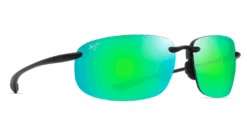 FlightSunglasses Maui Jim Ho’okipa XLarge 456 Sunglasses -Flightsunglasses MauiJimHo okipaXL456SunglassesTranslucentMatteGreywithMauiGreen