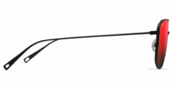 FlightSunglasses Maui Jim Mikioi 887 Sunglasses -Flightsunglasses MauiJimMikioiSunglassesMatteBlackwithHawaiiLavalensesside