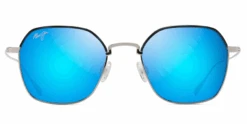 FlightSunglasses Maui Jim Moon Doggy 874 Sunglasses -Flightsunglasses MauiJimMoonDoggy874Sunglasses SilverBlueFront
