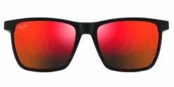 FlightSunglasses Maui Jim One Way 875 Sunglasses -Flightsunglasses MauiJimOneWaySunglassesMatteblackwithHawaiiLavaFront