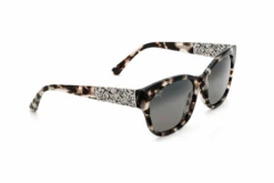 FlightSunglasses Maui Jim Monstera Leaf 747 Sunglasses<span>- White Tokyo With 24K White Gold, Neutral Grey Polarized Lens</span> -Flightsunglasses Monstera Leaf White Gold
