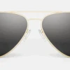 FlightSunglasses Randolph Concorde Sunglasses -23K Gold With Polarized American Gray