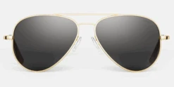 FlightSunglasses Randolph Concorde Sunglasses -23K Gold With Polarized American Gray