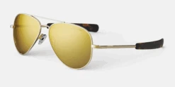FlightSunglasses Randolph Concorde Sunglasses<span>-Polarized Gold & Silver Mirror Lenses</span>
