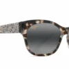FlightSunglasses Maui Jim Monstera Leaf 747 Sunglasses<span>- White Tokyo With 24K White Gold, Neutral Grey Polarized Lens</span>