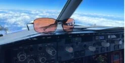 FlightSunglasses Serengeti Varese Pilot Sunglasses- Non Polarized Drivers Gradient -Flightsunglasses Serengeti Varese 2.0 airplane