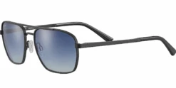 FlightSunglasses Serengeti Ansel Sunglasses -Flightsunglasses SerengetiAnselSunglassesMatteBlackPolarizedBlueGradientCorner