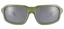 FlightSunglasses Serengeti Hext Sunglasses -Bonus Hard Shell Case -Flightsunglasses SerengetiHext ShinyMilkyKhakiwithPolarizedGreyFront