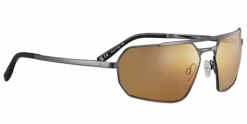 FlightSunglasses Serengeti Hinkley Sunglasses - With Bonus Hardshell Case -Flightsunglasses SerengetiHinkleySunglasses ShinyGunmetaldriversgoldcorner