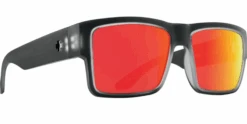 FlightSunglasses Spy Optics Cyrus Single Vision Sunglasses -Flightsunglasses SpyOpticsCyrusMatteBlackIcePolarRedMirrorCorner