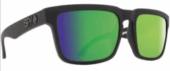 FlightSunglasses Spy Optics Helm Single Vision Sunglasses -Flightsunglasses SpyOpticsHelmBlackMatte GreenMirrorCorner
