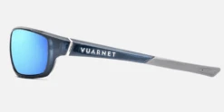 FlightSunglasses Vuarnet Racing Regular 1918 Sunglasses -Mineral Glass Lenses -Flightsunglasses VuarnetRacingSunglasses NavyCrystalGREYPOLARBLUEFLASHEDside