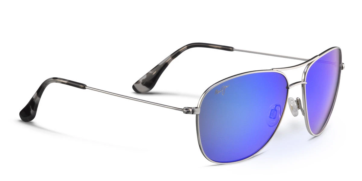 FlightSunglasses Maui Jim CLIFF HOUSE 247 Sunglasses<span>- Silver With Polarized Blue Hawaii Lens</span>