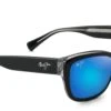 FlightSunglasses Maui Jim Plumeria 768 Sunglasses<span>-Black With Crystal With Polarized Blue Hawaii Lens</span>