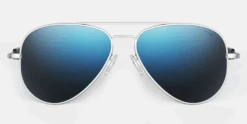 FlightSunglasses Randolph Concorde Single Vision Prescription Sunglasses<span> -Cobalt & Atlantic Blue -Flightsunglasses concordemattechrome