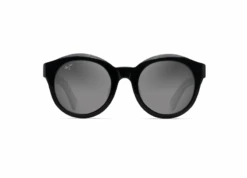 FlightSunglasses Maui Jim Jasmine 738 Sunglasses<span>- Black Gloss W/ Tokyo Tort And Polarized Neutral Grey Lens</span> -Flightsunglasses gs738 02b front