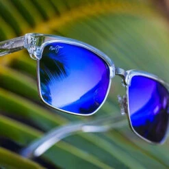 FlightSunglasses Maui Jim KAWIKA 257 Sunglasses<span>- Crystal With Blue Hawaii Polarized Lens</span> -Flightsunglasses kawicki blue