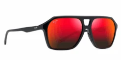 FlightSunglasses Maui Jim Wedges 880 Sunglasses -Flightsunglasses mauiJimWedgesMatteBlackHawaiiLavaCorner