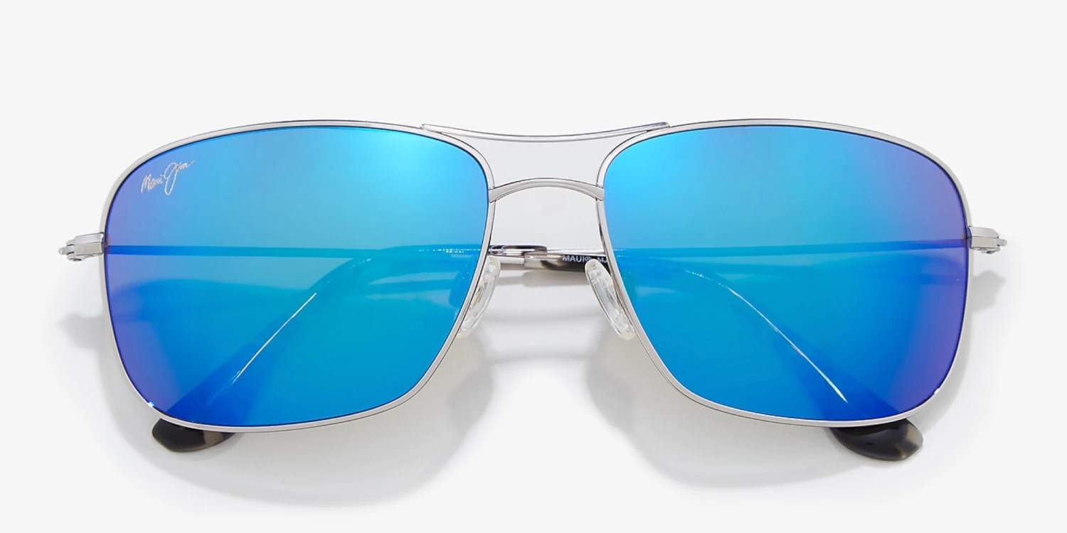 FlightSunglasses Maui Jim Cook Pines 774 Sunglasses<span>- Silver With Polarized Blue Hawaii Lens</span> 4 FlightSunglasses Maui Jim Cook Pines 774 Sunglasses<span>- Silver With Polarized Blue Hawaii Lens</span> - Image 2