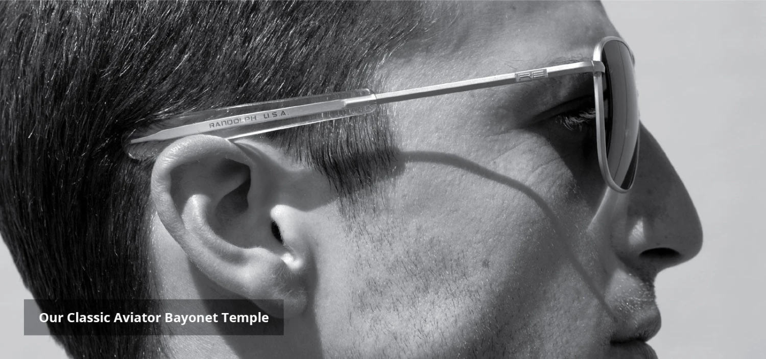 FlightSunglasses Randolph Aviator Sunglasses<span>- Gunmetal, AGX Green Lenses</span> 7 FlightSunglasses Randolph Aviator Sunglasses<span>- Gunmetal, AGX Green Lenses</span> - Image 5