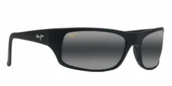 FlightSunglasses Maui Jim Peahi 202 Sunglasses<span>- Matte Black Rubber With Polarized Blue Hawaii Lens</span> -Flightsunglasses peahmattgry