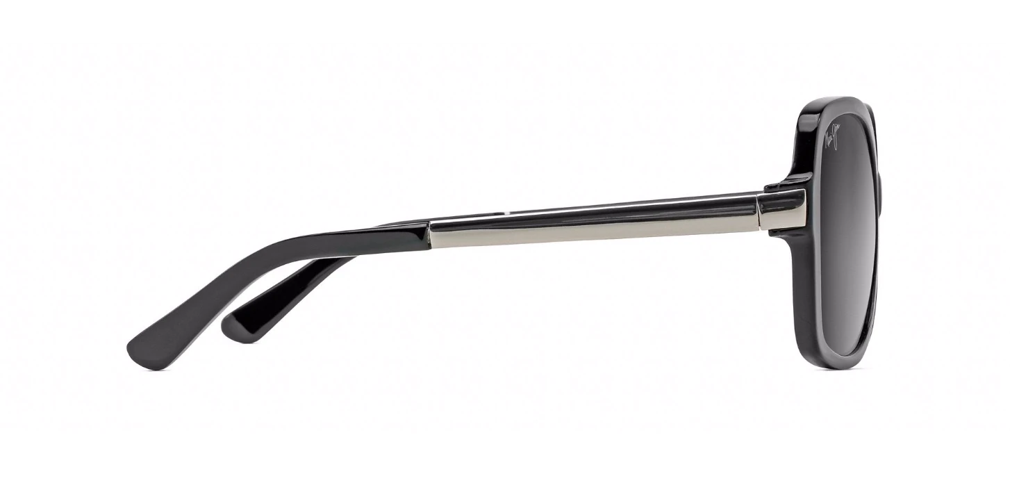 FlightSunglasses Maui Jim Melika 760 Sunglasses<span>- Black Gloss With Silver Temples, Grey Lens</span> 5 FlightSunglasses Maui Jim Melika 760 Sunglasses<span>- Black Gloss With Silver Temples, Grey Lens</span> - Image 3
