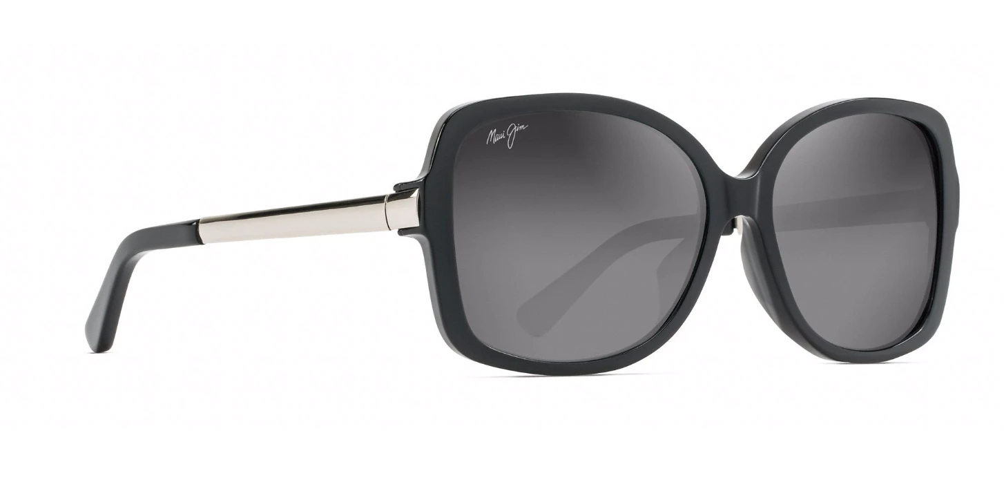 FlightSunglasses Maui Jim Melika 760 Sunglasses<span>- Black Gloss With Silver Temples, Grey Lens</span> 3 FlightSunglasses Maui Jim Melika 760 Sunglasses<span>- Black Gloss With Silver Temples, Grey Lens</span>
