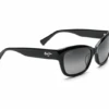 FlightSunglasses Maui Jim Plumeria 768 Sunglasses<span>-Black Gloss With Polarized Neutral Grey Lens</span> -Flightsunglasses plumeria gloss