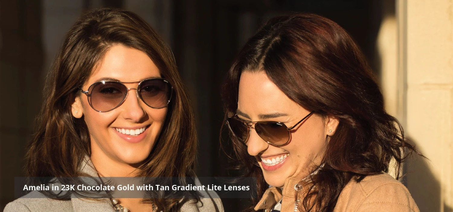 FlightSunglasses Randolph Amelia Sunglasses AA011<span>- 23K Chocolate Gold, Northern Lights Lenses</span> 8 FlightSunglasses Randolph Amelia Sunglasses AA011<span>- 23K Chocolate Gold, Northern Lights Lenses</span> - Image 6